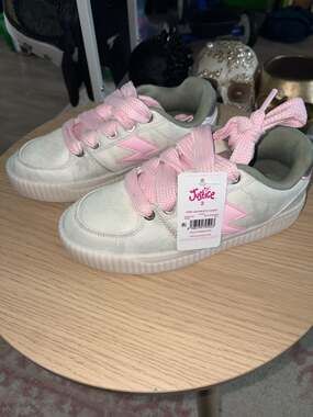 Justice Skate Court Big Kid Size 2 Sneakers Pink Camo Shoes